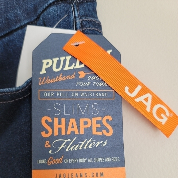 jag High Rise Slim Ankle Pull On Waistband Jeans - Picture 7 of 16
